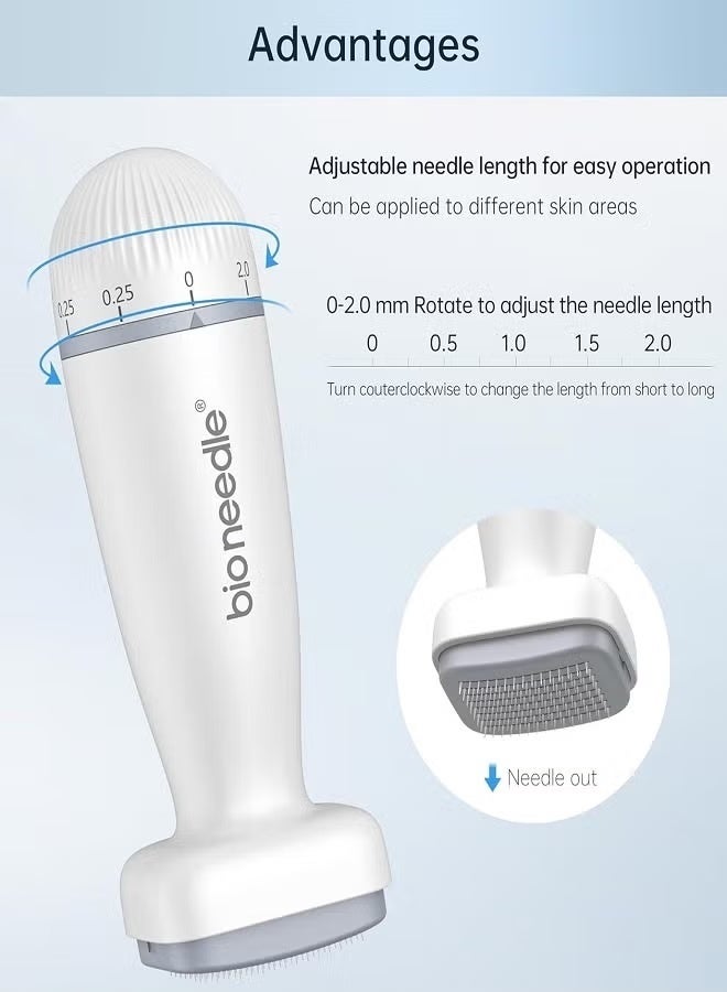 bio needle Derma Stamp 120 Titanium Microneedling Stamp Adjustable derma stamp - Image 3